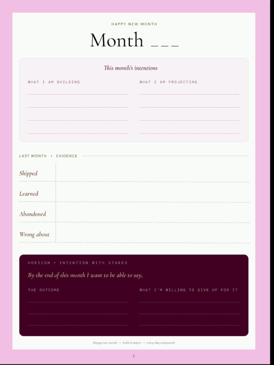 Monthly, right page